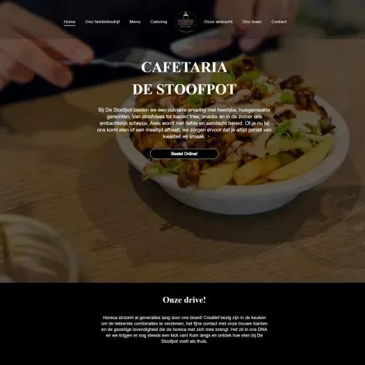 Screenshot van de website van destoofpot.nl