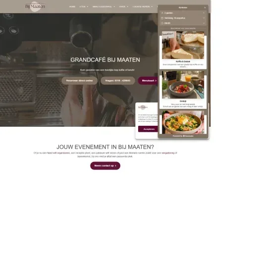 Screenshot van de website van bijmaaten.nl