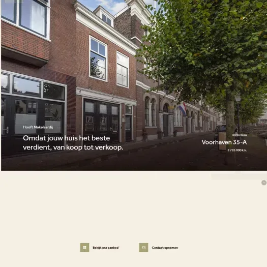 Screenshot der Website von www.hooftmakelaardij.nl