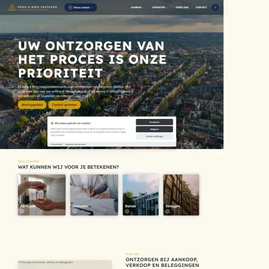 Screenshot van de website van www.hoogenbergvastgoed.com
