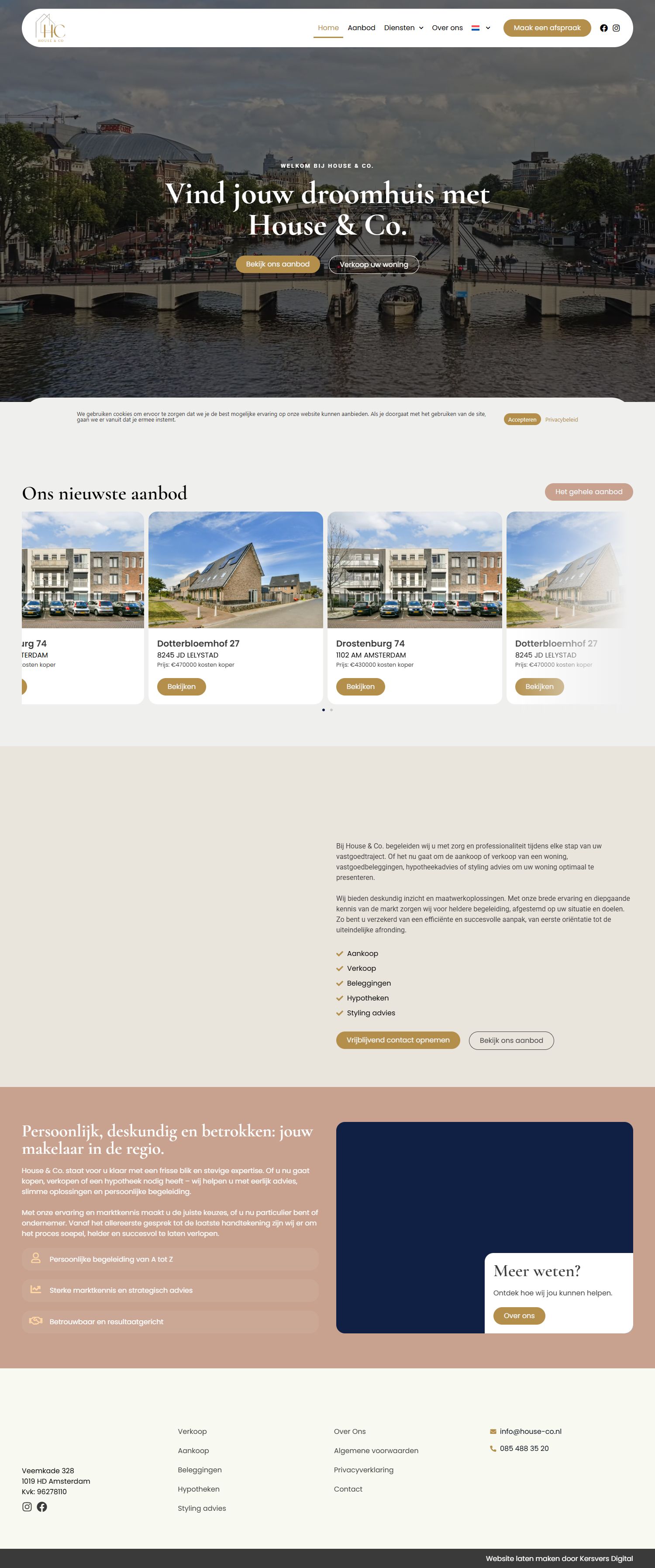 Screenshot der Website von www.house-co.nl