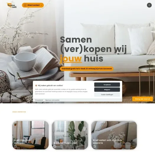 Capture d'écran du site web de www.housetosell.nl