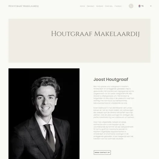 Screenshot van de website van www.houtgraafmakelaardij.nl