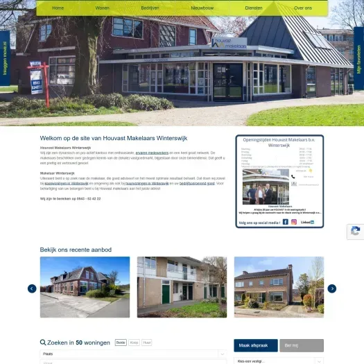 Screenshot der Website von www.houvastmakelaars.nl