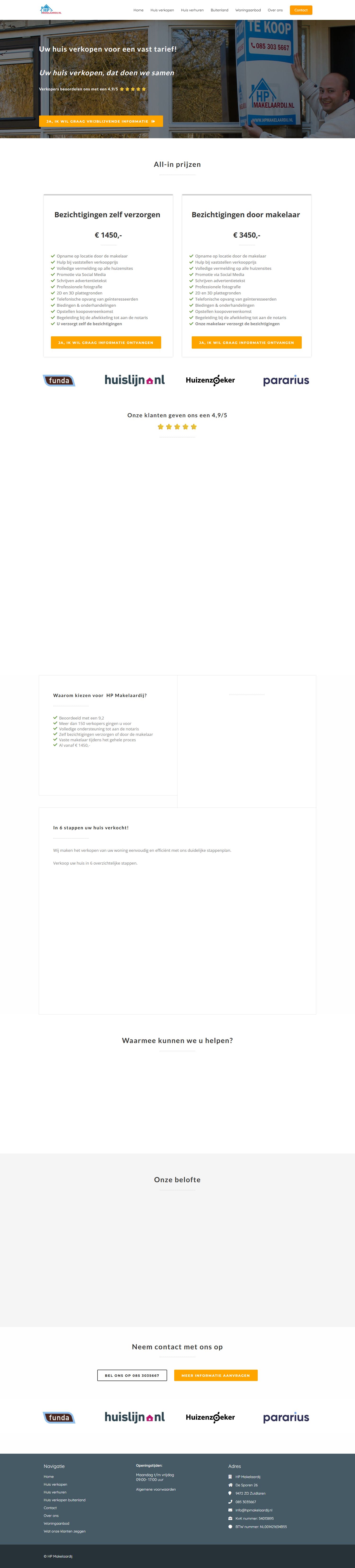 Screenshot van de website van www.google.nl