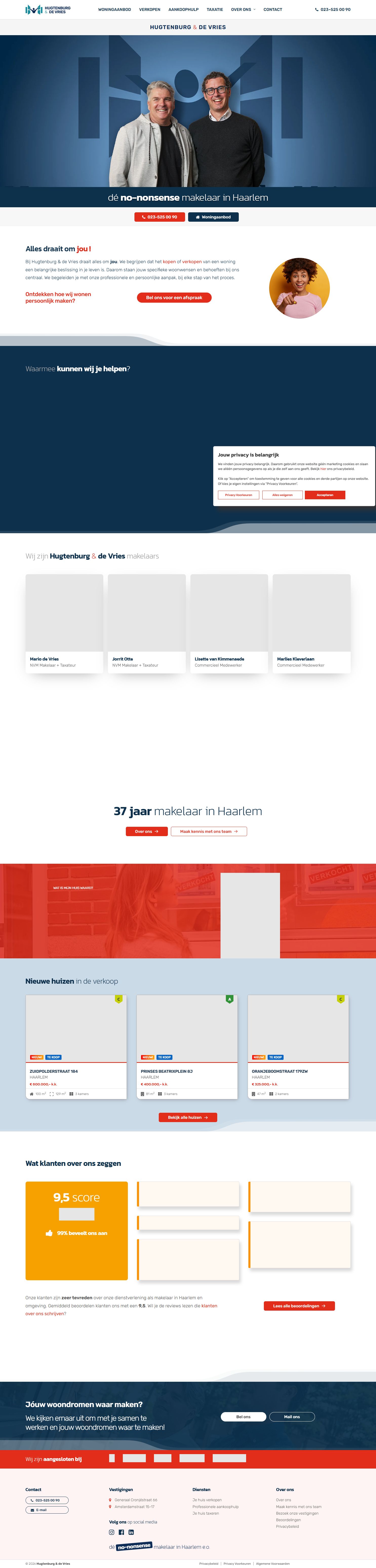 Screenshot van de website van www.wateenleukhuis.nl