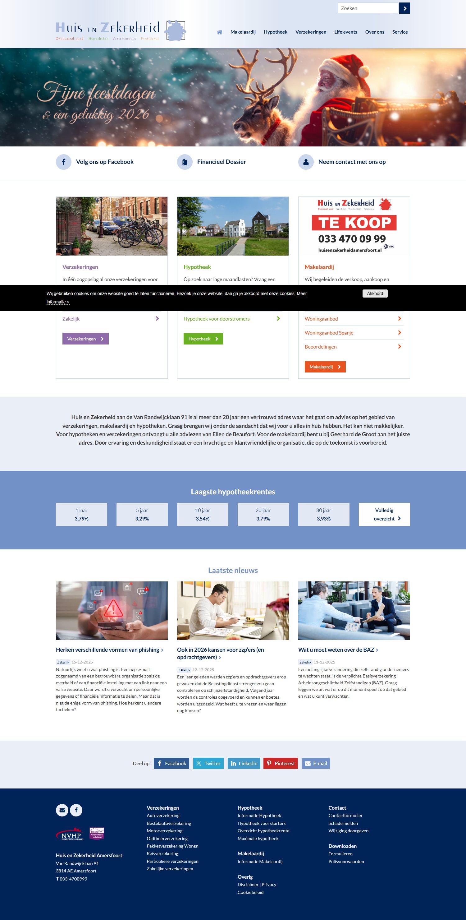 Screenshot der Website von www.huisenzekerheidamersfoort.nl