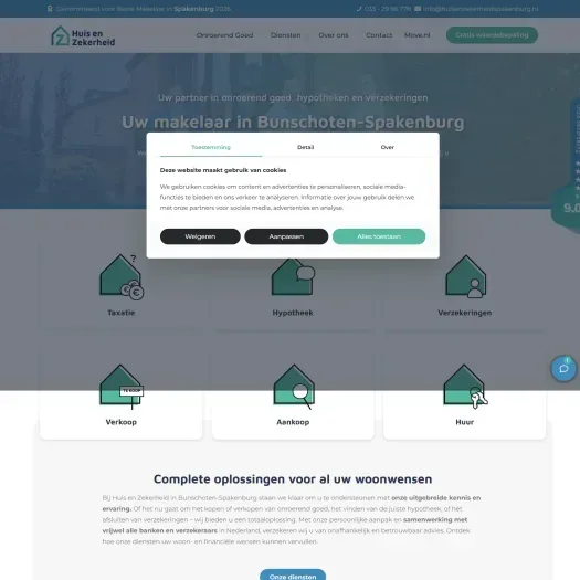 Screenshot van de website van www.huisenzekerheidspakenburg.nl