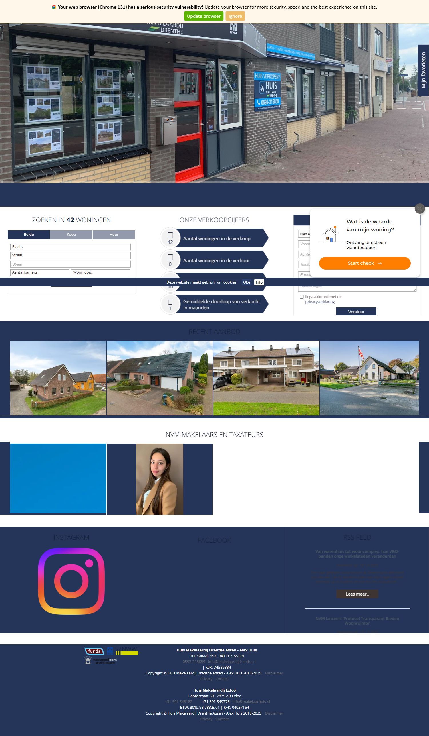Capture d'écran du site web de www.makelaardijdrenthe.nl