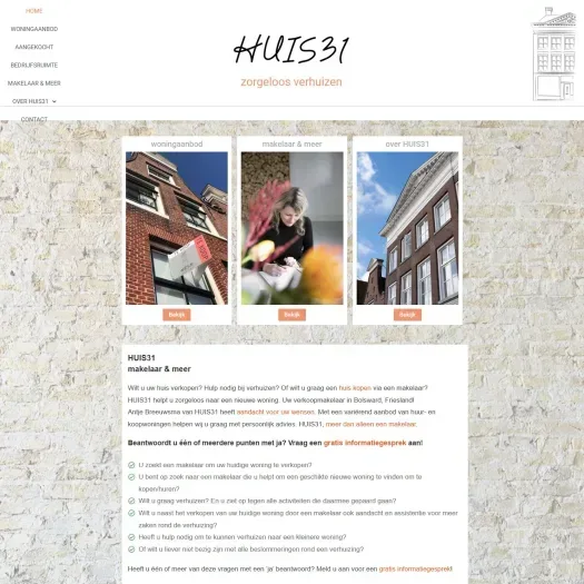 Screenshot of the website of antjebreeuwsma.nl