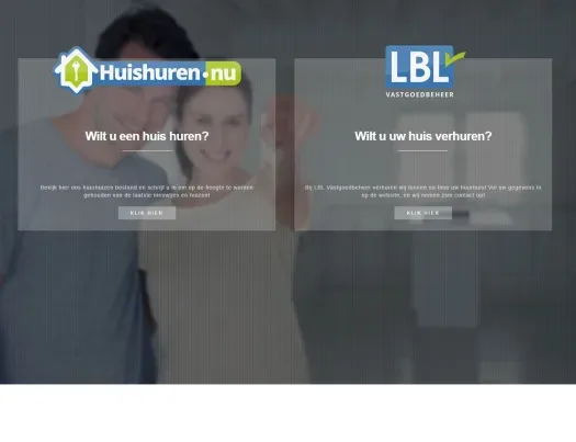 Screenshot van de website van www.huishuren.nu