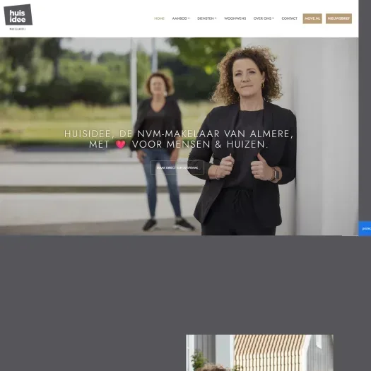 Capture d'écran du site web de www.huisidee.nl