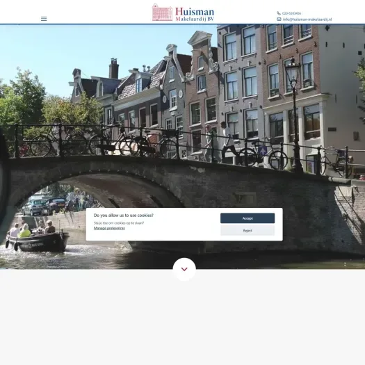 Screenshot der Website von www.huisman-makelaardij.nl