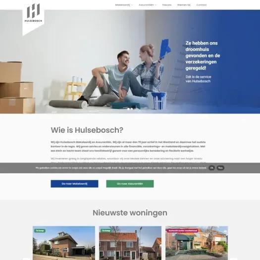 Screenshot van de website van www.hulsebosch.nl