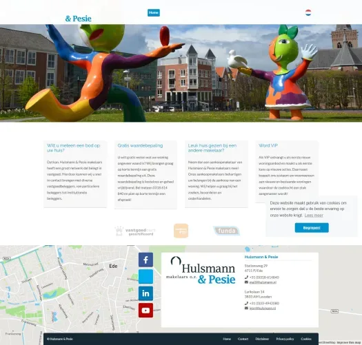 Screenshot of the website of www.hulsmann.nl