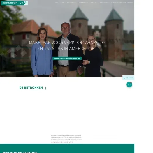 Screenshot van de website van www.huninkholtrigter.nl