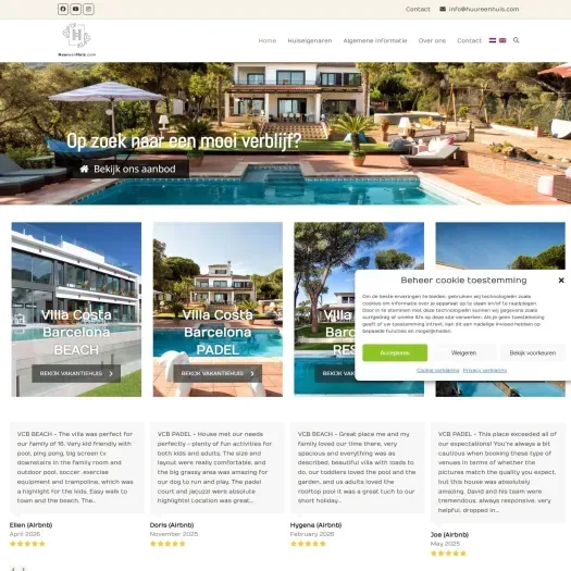 Screenshot van de website van www.huureenhuis.com