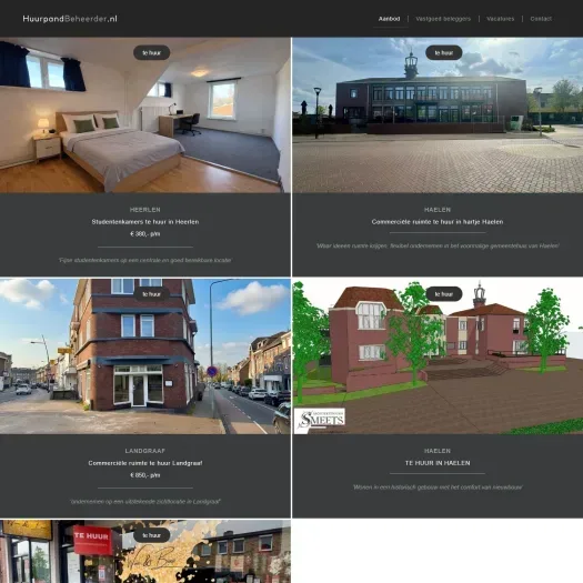 Screenshot van de website van www.huurpandbeheerder.nl