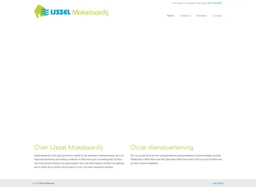 Screenshot of the website of www.ijsselmakelaardij.com