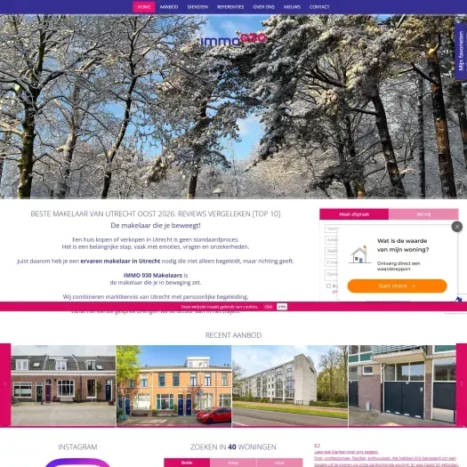 Screenshot der Website von www.immo-030.nl