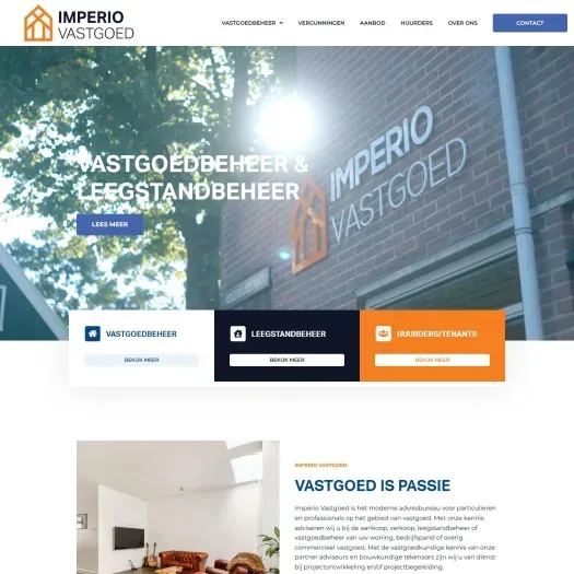 Capture d'écran du site web de www.imperiovastgoed.com