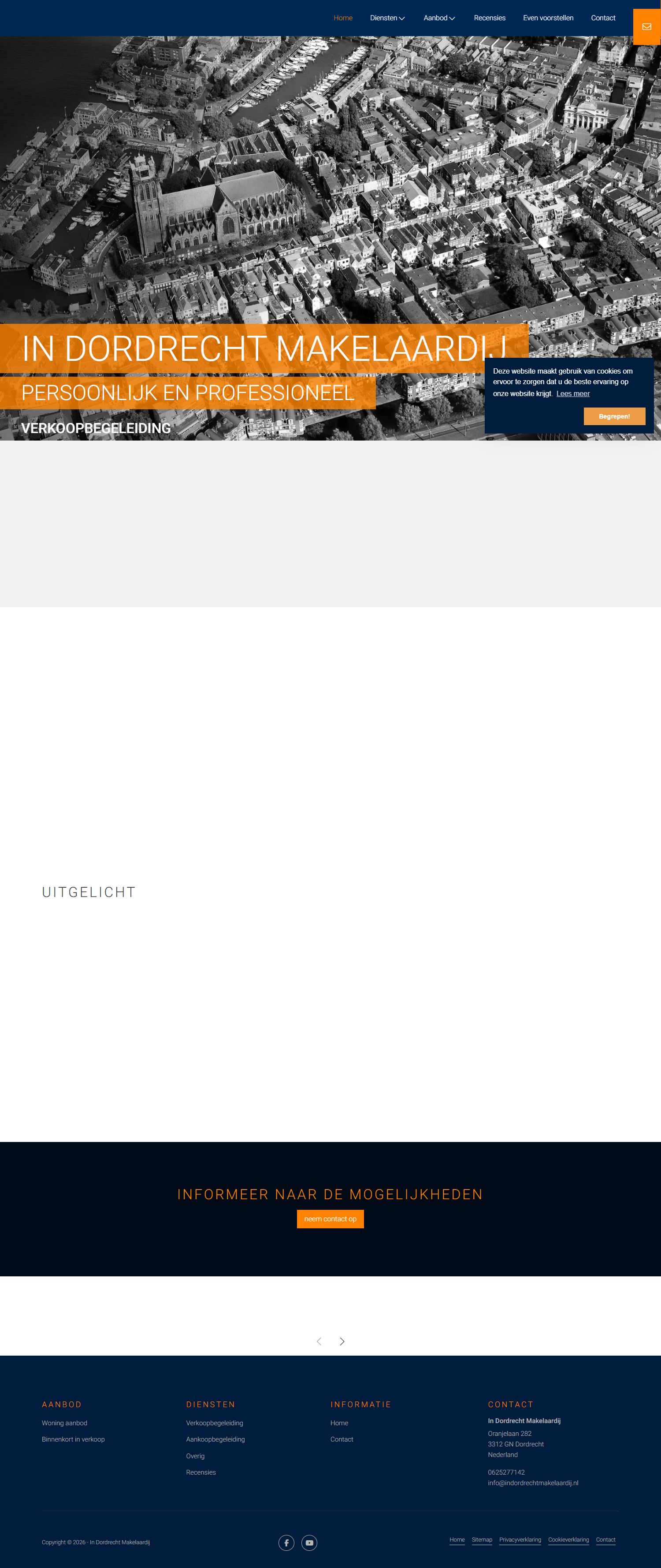Screenshot der Website von www.indordrechtmakelaardij.nl