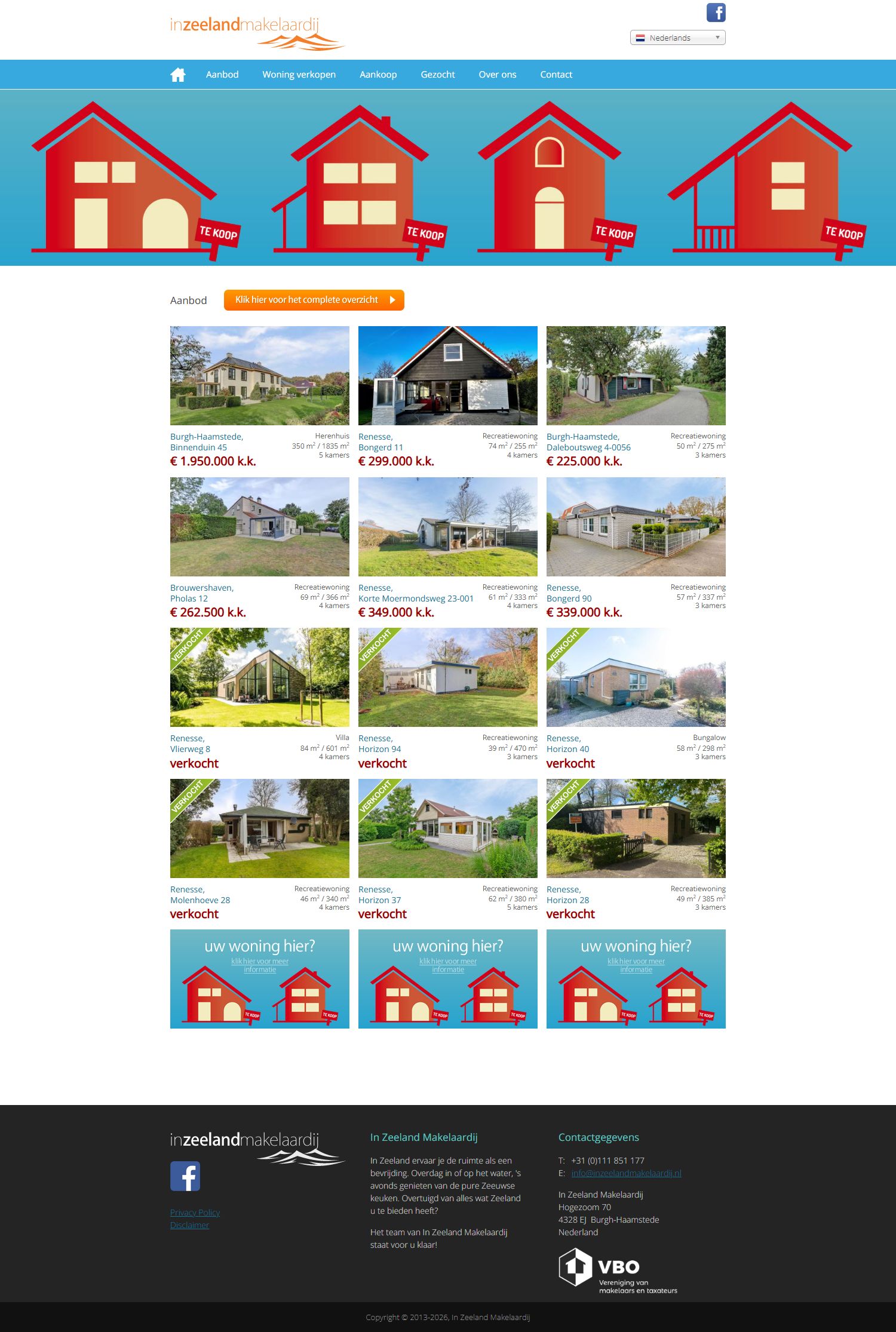 Screenshot der Website von www.inzeelandmakelaardij.nl