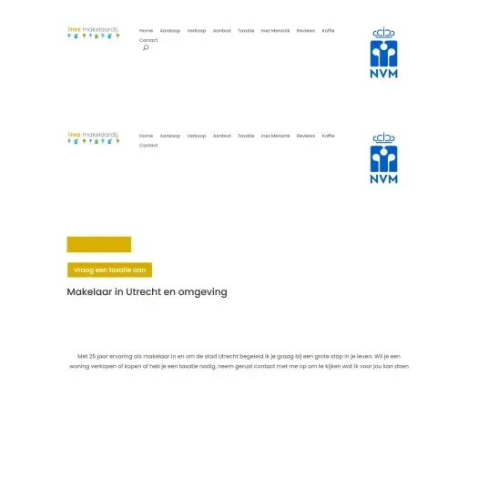 Screenshot der Website von www.inezmakelaardij.nl
