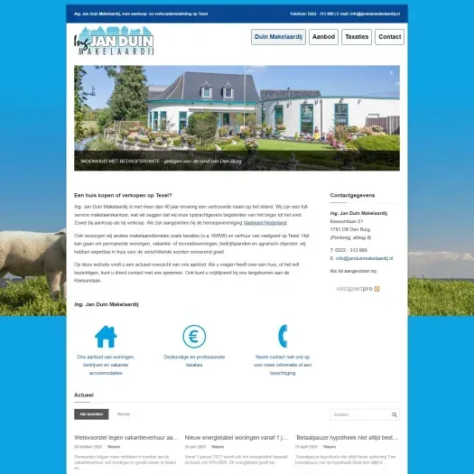 Capture d'écran du site web de www.janduinmakelaardij.nl