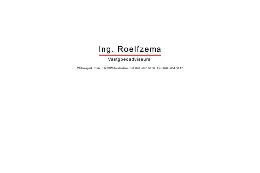 Screenshot van de website van www.roelfzema.com