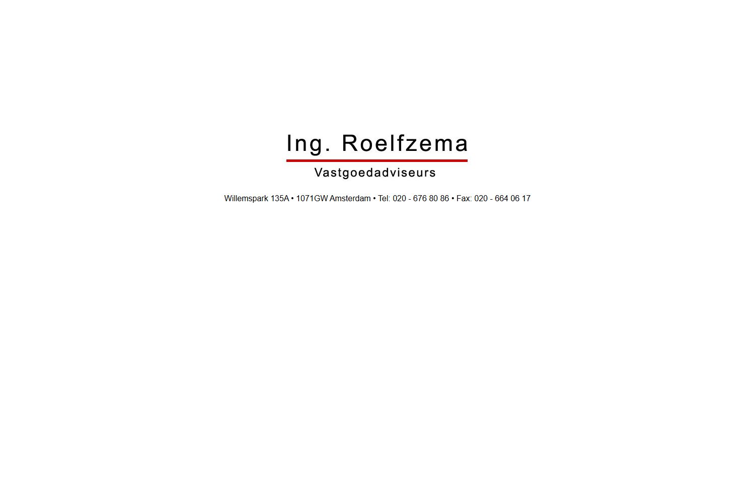 Screenshot van de website van www.roelfzema.com