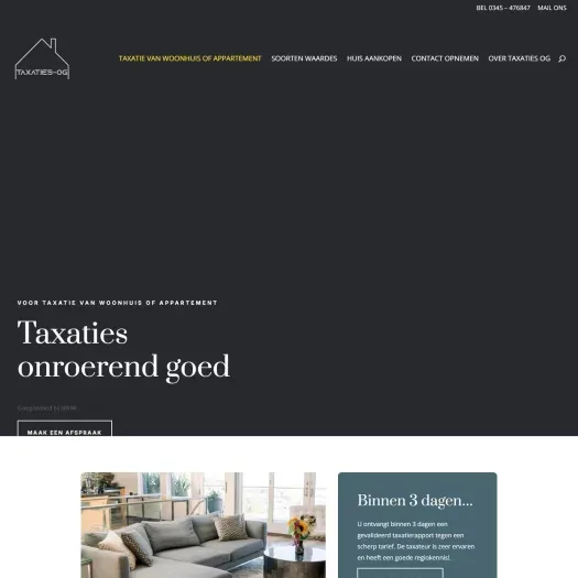 Screenshot of the website of www.ingridhabigmakelaardij.nl