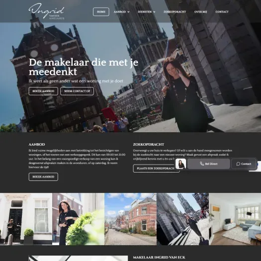 Screenshot van de website van www.ingridvaneck.nl