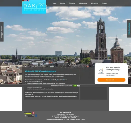 Screenshot van de website van www.inhuizenmakelaardij.nl