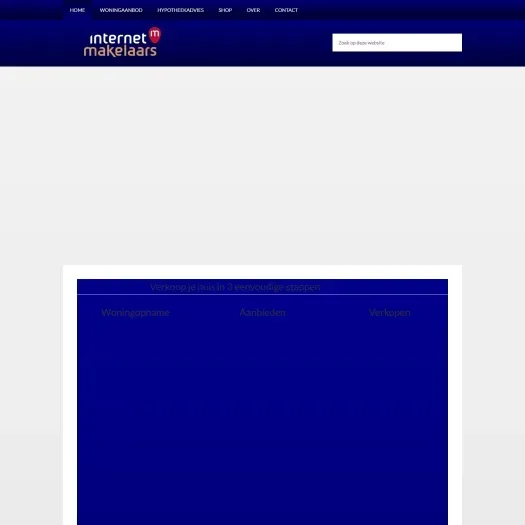 Screenshot van de website van www.boxtel.internetmakelaars.nl