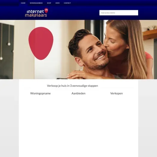 Capture d'écran du site web de brabant.internetmakelaars.nl