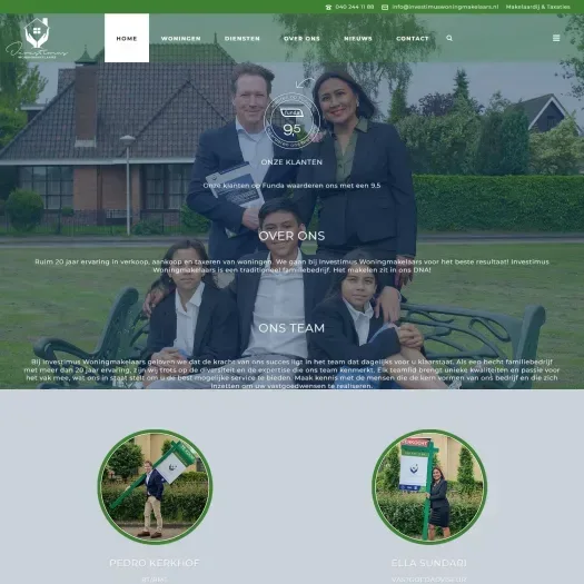Screenshot van de website van www.investimuswoningmakelaars.nl