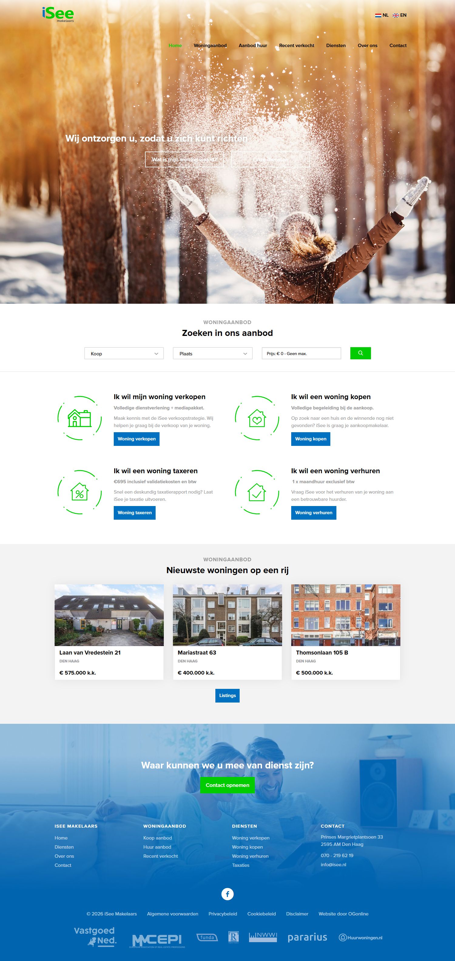 Screenshot der Website von www.isee.nl
