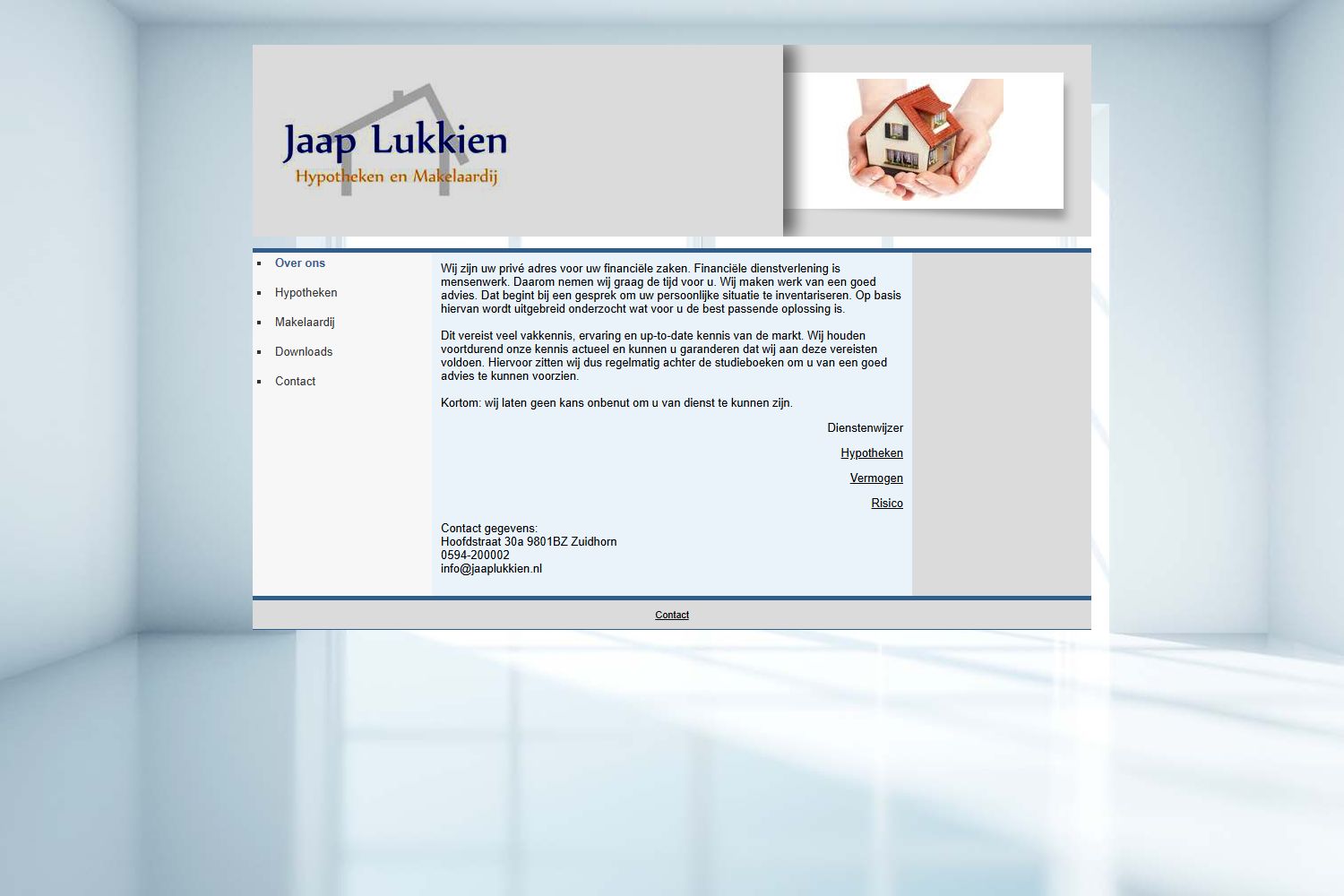 Screenshot of the website of www.jaaplukkien.nl