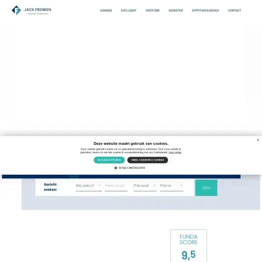 Screenshot van de website van www.jackfrenken.nl