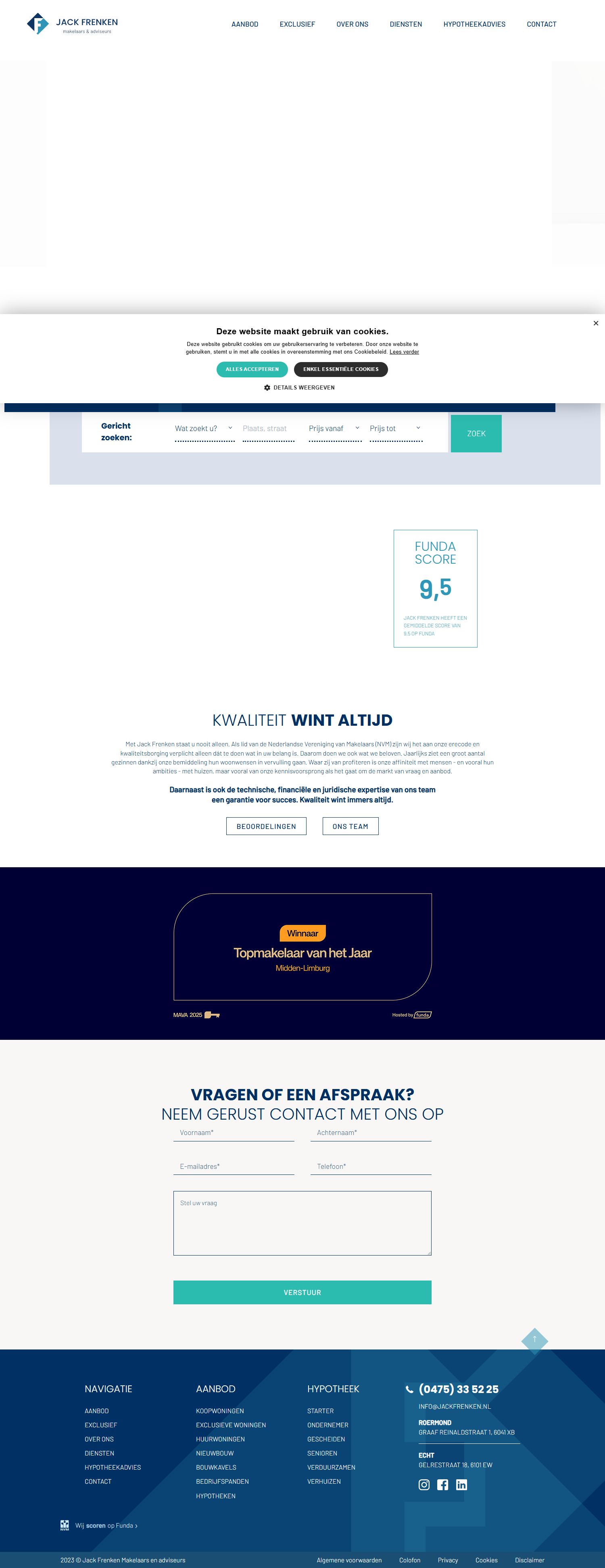 Screenshot der Website von www.jackfrenken.nl