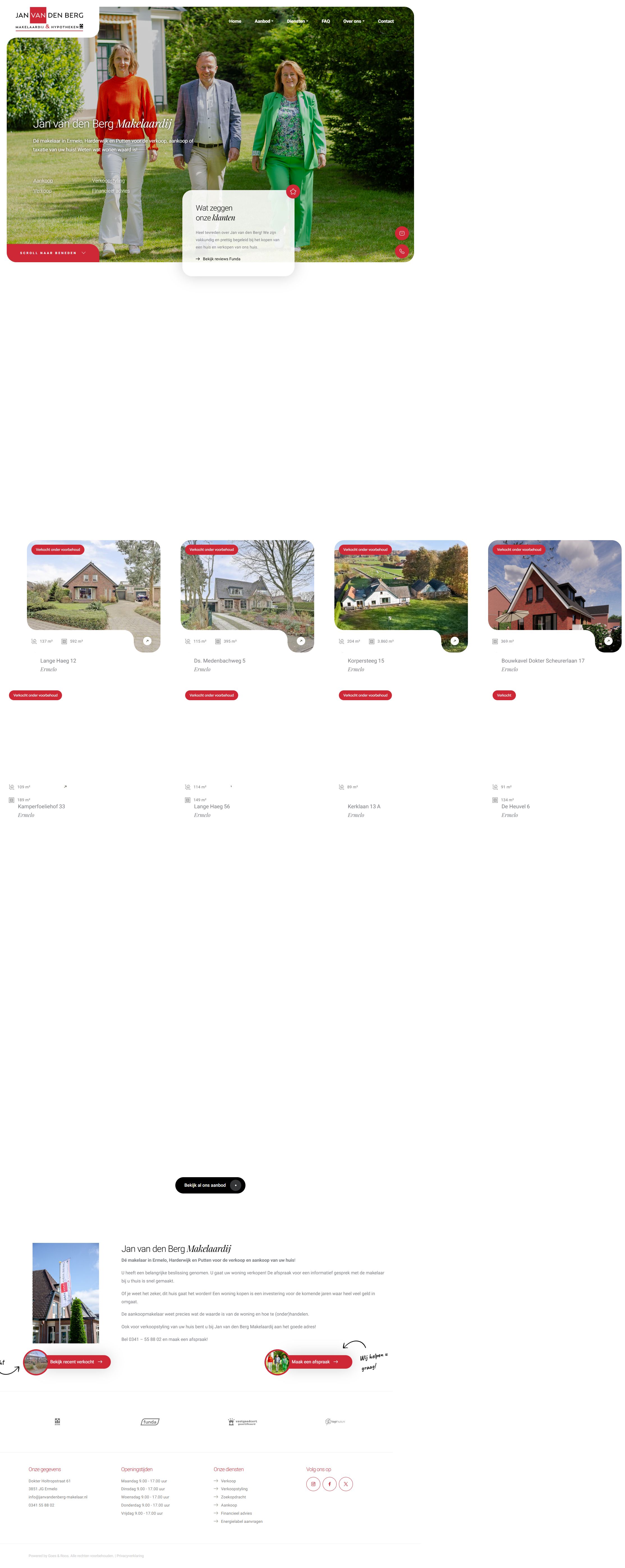 Screenshot van de website van www.janvandenberg-makelaar.nl