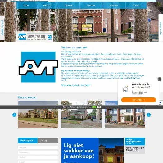 Capture d'écran du site web de www.jansen-vantuijl.nl