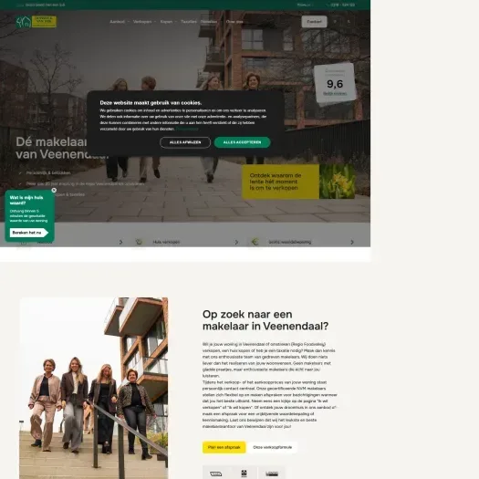 Screenshot van de website van www.janssenvandijk.nl