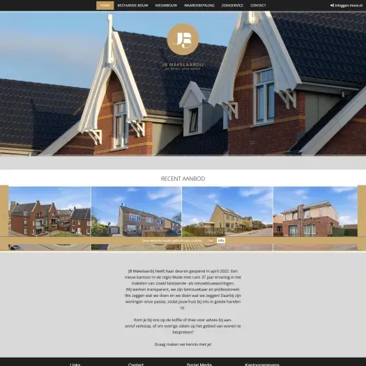 Screenshot der Website von www.jbmakelaardij.nl