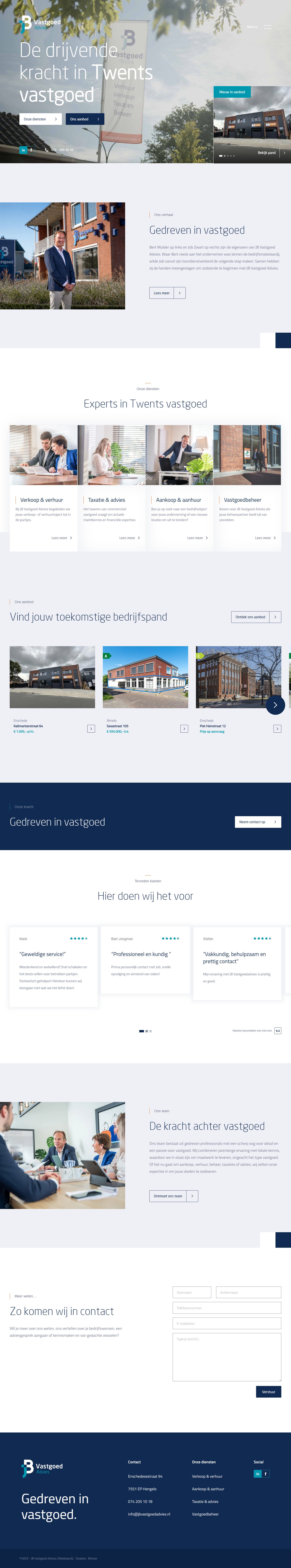 Screenshot der Website von www.jbvastgoedadvies.nl