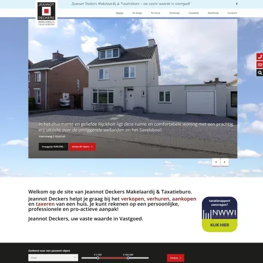 Screenshot van de website van www.jeannotdeckers.nl