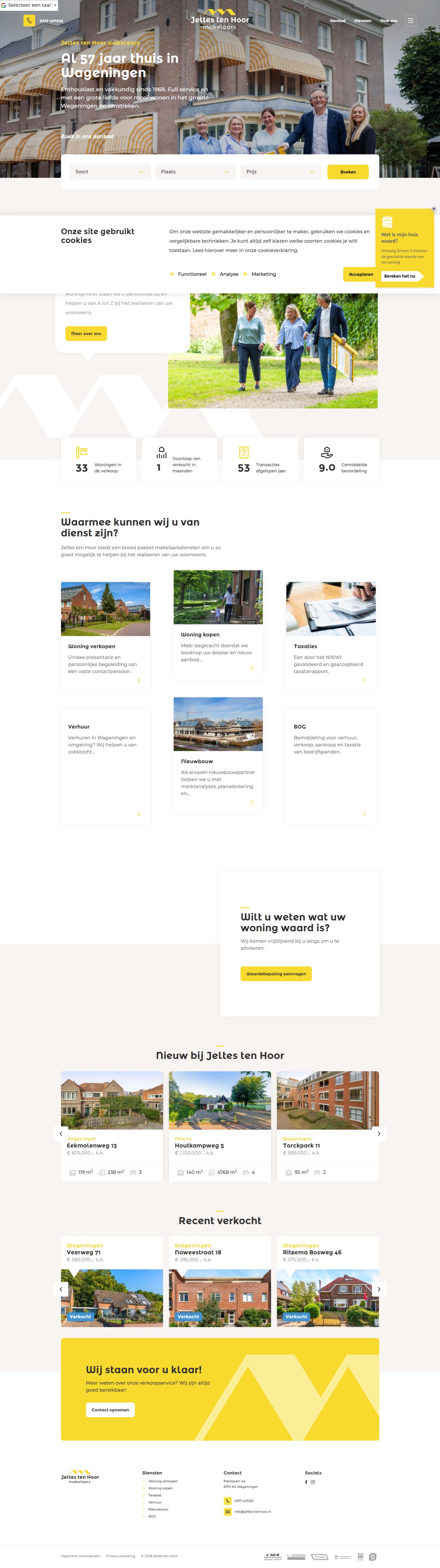 Screenshot van de website van www.jeltes-tenhoor.nl