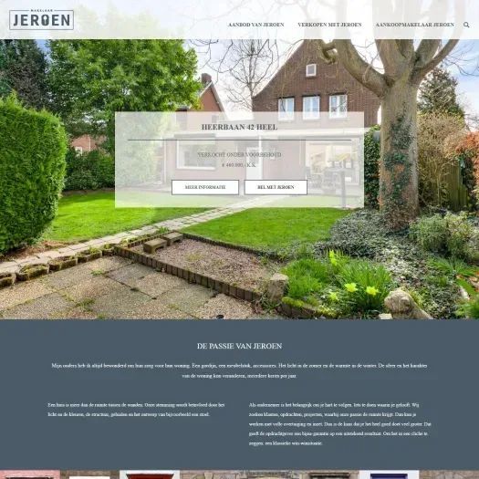 Capture d'écran du site web de makelaarjeroen.nl