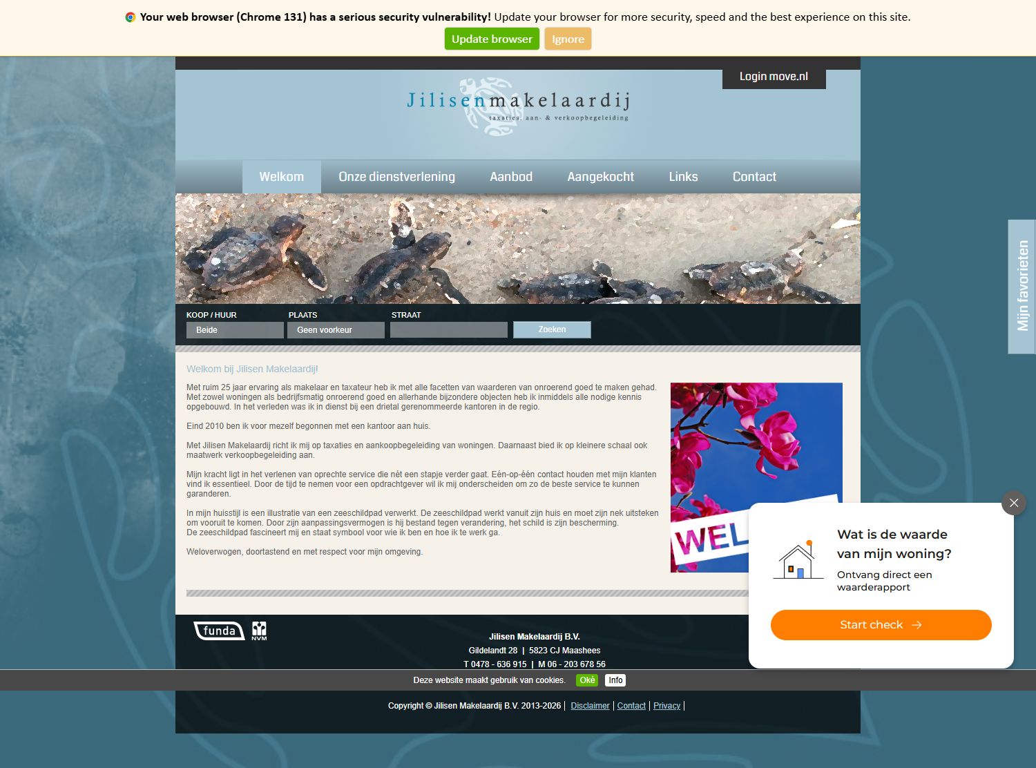 Screenshot der Website von www.jilisenmakelaardij.nl